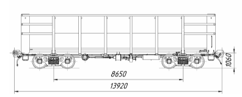 Полувагон цельнометаллический с глухим кузовом