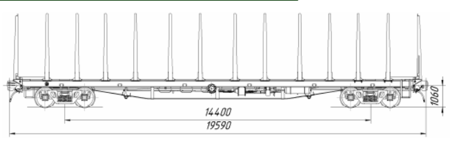 Платформа для перевозки лесных грузов