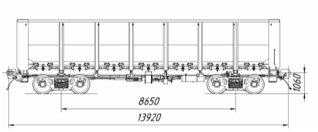 Полувагон цельнометаллический с глухими торцевыми стенками и разгрузочными люками