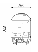 Вагон-хоппер для минеральных удобрений с выгрузкой в межрельсовое пространство
