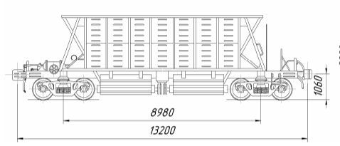 Вагон-хоппер для СЫПУЧИХ СТРОЙМАТЕРИАЛОВ