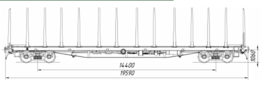 Платформа для перевозки лесных грузов