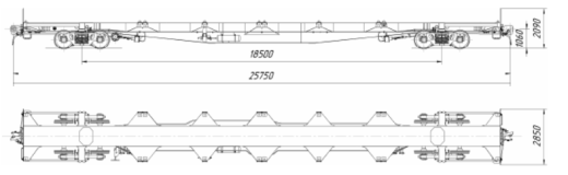 Вагон-платформа для перевозки крупнотоннажных контейнеров